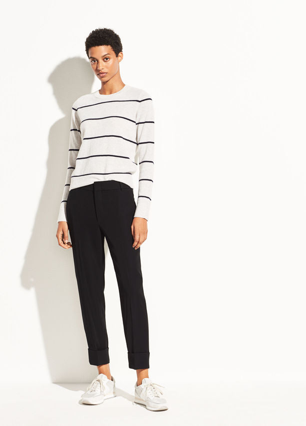 Vince Black Cuffed Crepe Suiting Trouser