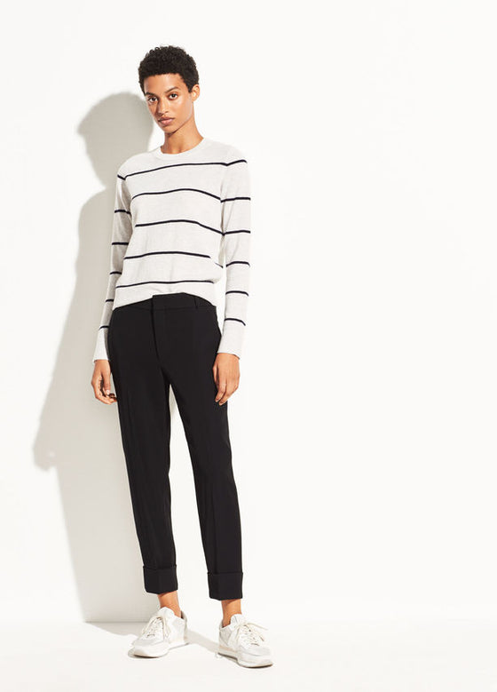 Vince Black Cuffed Crepe Suiting Trouser