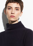 Vince Obsidian Boiled Cashmere Turtleneck