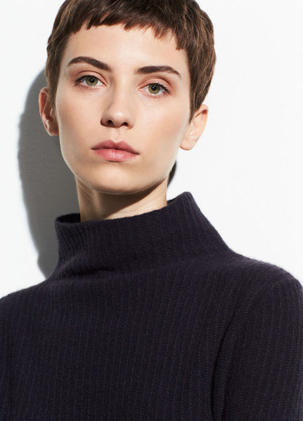 Vince Obsidian Boiled Cashmere Turtleneck