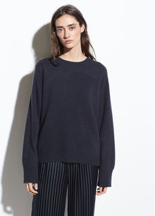  Vince Boxy Boiled Cashmere Crewneck Sweater
