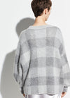 Vince Brushed Plaid Crewneck Sweater