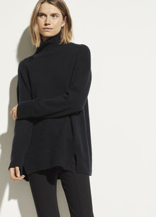  Vince black double slit cashmere turtleneck sweater found at PATRICIA in southern pines, nc