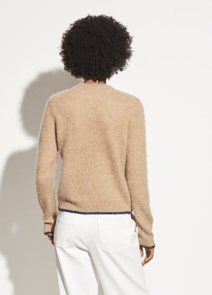 vince contrast tip camel pullover in a wool blend found at PATRICIA in Southern Pines, NC