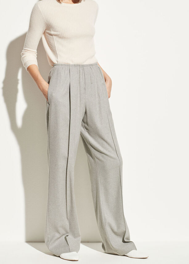 Brunello Cucinelli Grey Wool Flannel Pleated Trousers  SSENSE Canada