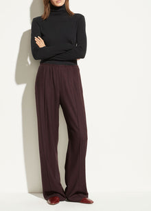  Vince Flannel Wide Leg Pant Raisin