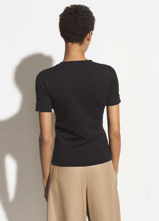 Vince Black Short Sleeve Shrunken Crew