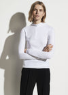 Vince Long Sleeve Half Zip Mock Neck Pullover