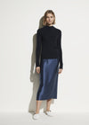 Vince Long Sleeve Half Zip Mock Neck Pullover