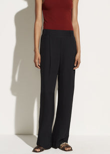 Vince Black Wide Leg Pull-On Pant