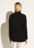 Vince Black Trimless Boiled Cashmere Open Cardigan
