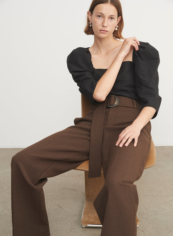 Vince black draped long sleeve square neck top found at Patricia in southern pines, NC