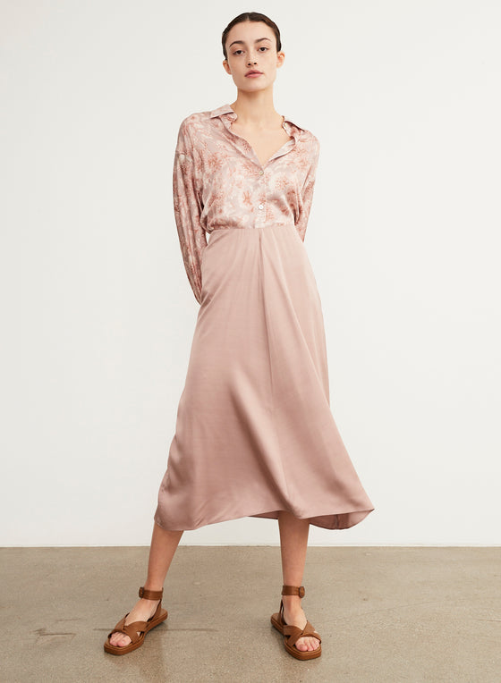 Vince Draped Pleat Skirt