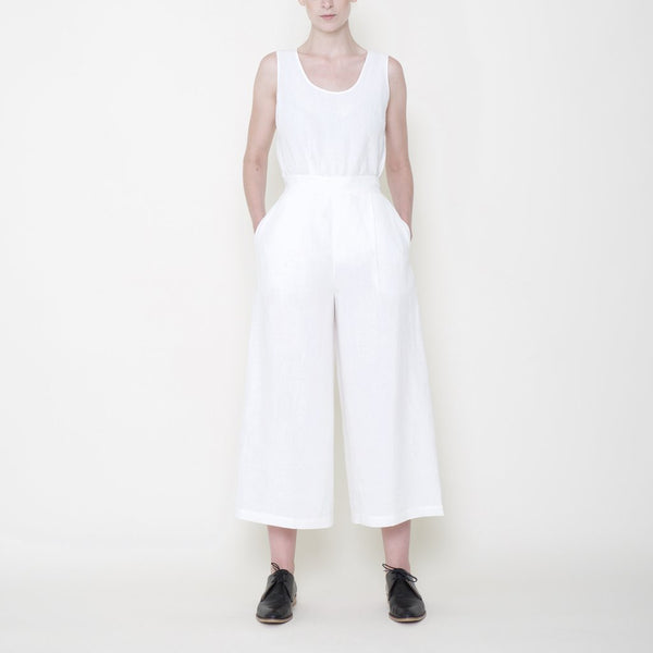 wide legged white trousers from Szeki