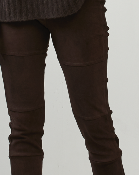 Kristensen du nord chocolate brown suede leggings found at Patricia in Southern Pines, NC