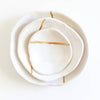 JKH Ceramics Pinch Pot Nesting Bowls - Gold Stripe
