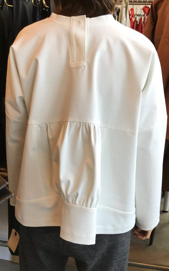 Women's White Accordion Pleat top by Shosh. Shop now at PATRICIA, Southern Pines, NC