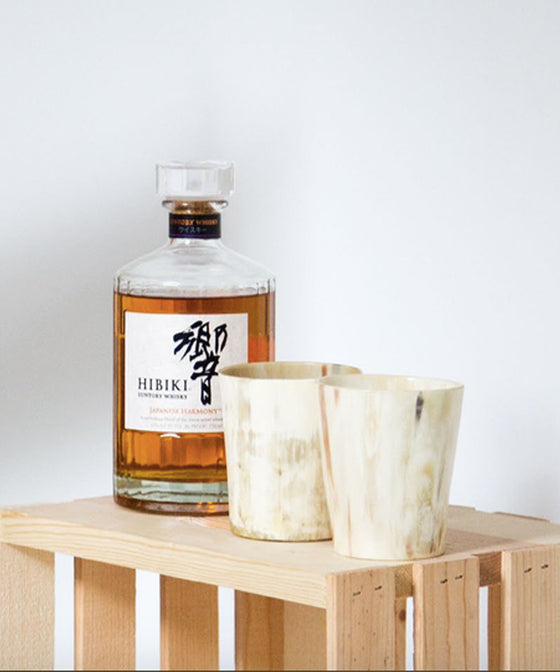 Horn whisky tumblers