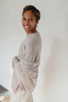 Brazeau Tricot Slouchy Muslin Cashmere Crew Sweater