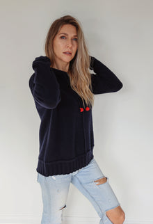  Brazeau Tricot Alps Cashmere Coal Hoodie