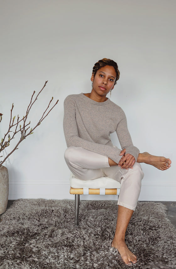 Brazeau Tricot Yoga Pant Cement