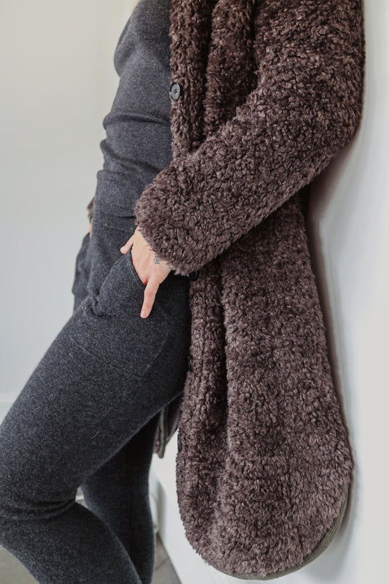 Brazeau Tricot Cashmere Runner Pant Coal