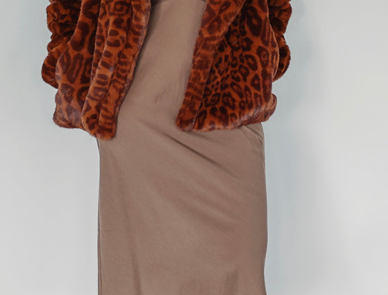 Brazeau Tricot Wood Cotton Silk Classic Slip Dress
