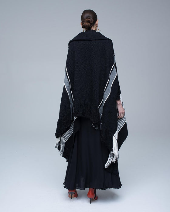 VOZ Striped Cascade Wrap