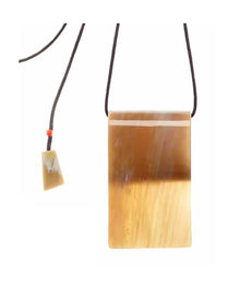  CATHs Rectangular Horn Pendant Necklace