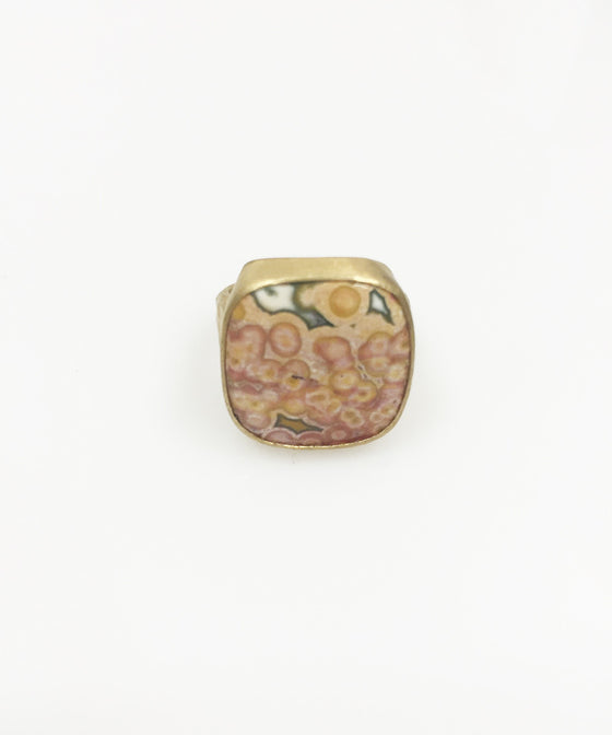 Heather Benjamin | Handmade Ocean Jasper Cushion Ring