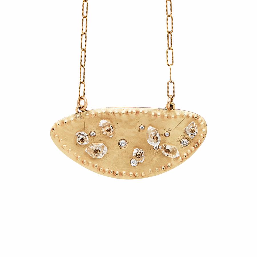 Julie Cohn Crescent Herkimer Necklace