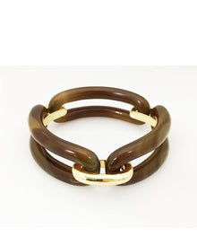  Yellow Gold and Brown Agate Bracelet | Limited Edition