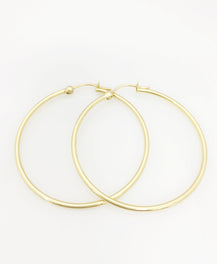  DFS 18KYG Hoop Earrings