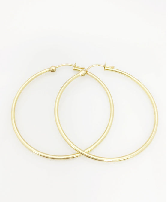 DFS 18KYG Hoop Earrings