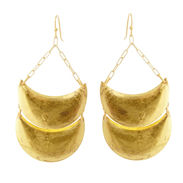 Double Crescent Earrings