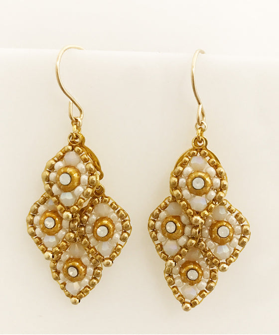 Miguel Ases Swarovski and Miyuki Seed Bead Earring