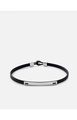 Miansai Nexus ID Leather Bracelet Sterling Silver