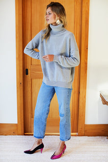  Carolyn Turtleneck Sweater Heather Grey Organic