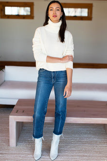  Carolyn Turtleneck Sweater Ivory Organic