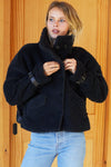 Emerson Fry cozy high neck shearling jacket in black, found at PATRICIA in Southern PInes, NC