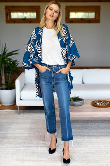  Emerson Fry Fete Kimono Zebra Lapis