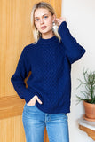 Emerson Fry Navy Fisherman Sweater