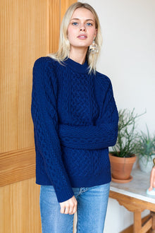  Emerson Fry Navy Fisherman Sweater