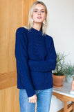Emerson Fry Navy Fisherman Sweater