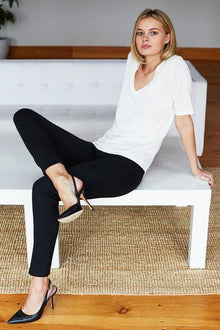 Women's black ponte pant by Emerson Fry