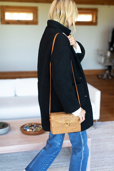 Emerson Fry Henry Coat in Teddy Bear Black PATRICIA