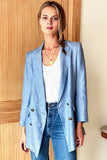 Emerson Fry Blue Chambray Double Breasted Lee Jacket