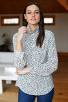 Emerson Fry Emerson Ribbons Blouse Black + White Cheetah