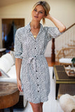 Emerson Fry Black and White Cheetah Shirtdress