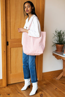  Emerson Fry Tote Bag Muted Clay Stripe